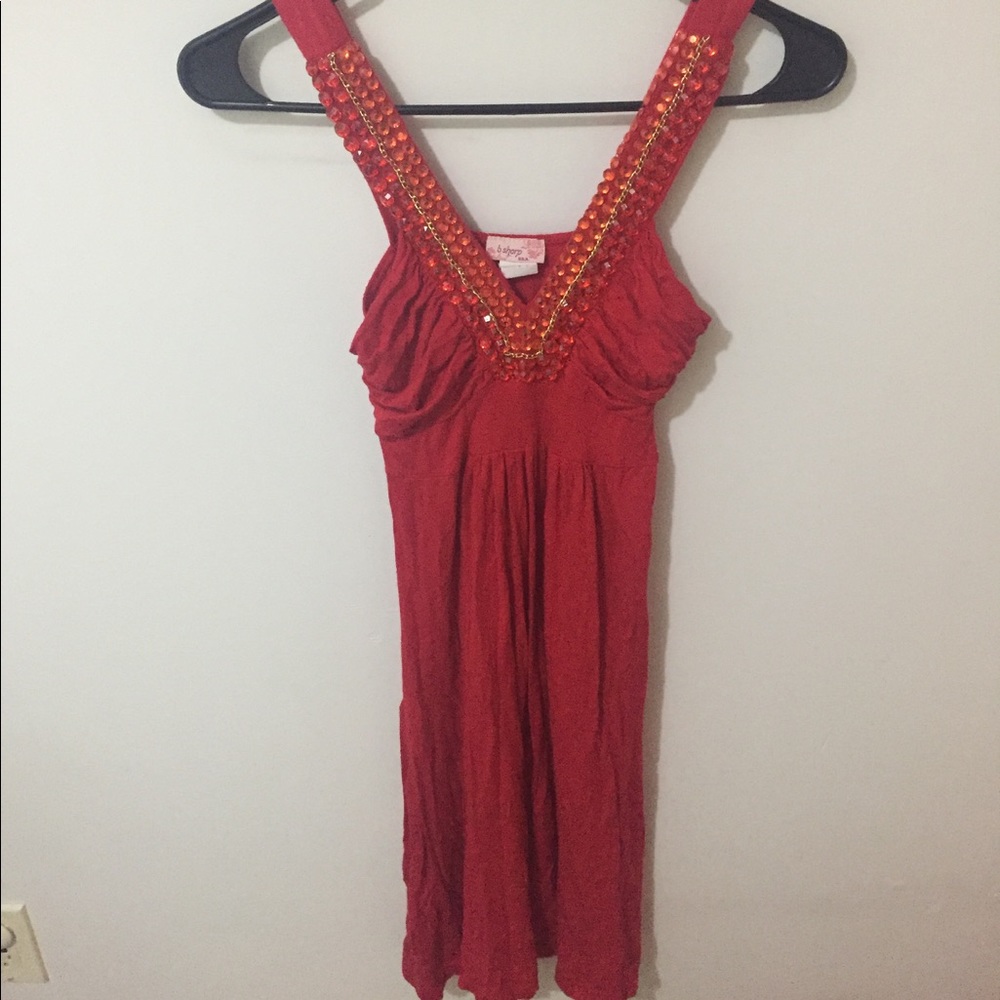 Bedazzled red dress
